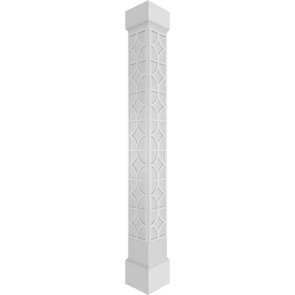 Ekena Millwork Craftsman Classic Square Non-Tapered Magnolia Fretwork Column w/ Mission Capital & Mission Base CC1009ENMGLMIMI - main
